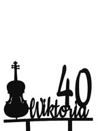 topper na tort dekoracja urodziny personalizacja wiek imię KONTRABAS!!!