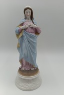 Porcelanowa figura biskwitowa Najświętszego Serca Maryi Panny - lata 20 XXw