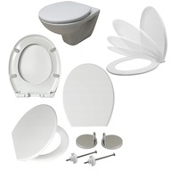 DESKA WC WOLNOOPADAJĄCA SEDESOWA KLOZETOWA WYPINANA ANTYBAKTERYJNA BIAŁA