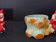 Ceramiczna osłonka na doniczkę Krasnal vintage 2