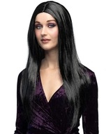 Peruka Czarownica Morticia Addams / Kostium Strój Karnawałowy