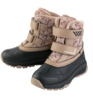 LUPILU kozaki zimowe buty ŚNIEGOWCE beżowe taupe rzepy 27 NOWE