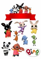 Wydruk masa cukrowa na tort BING 10 EL. + Napis