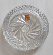 Popielniczka kryształ PRL, Huta Zawiercie, metka