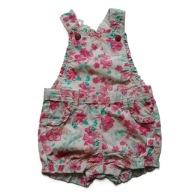 C&A krótkie spodenki ogrodniczki w kwiatki 68 cm