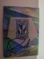 Karta panini autograf Lech Poznań sezon 13/14 Marcin Rumak Logo Trener