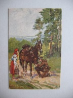 JERZY KOSSAK WESOŁA WOJNA SWOJSKA SAMARYTANKA przedwojenna POCZTÓWKA