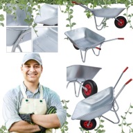 TACZKA OGRODOWA MOCNA BUDOWLANA OCYNKOWANA 120 L – WÓZEK OGRODOWY BEGRIS