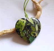 Wisior, naszyjnik naturalny jaspis z pirytem