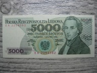 BANKNOT PRL 5000 ZŁOTYCH 1988 ROK FRYDERYK CHOPIN