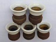 Oprawka z porcelanką 5 sztuk - części żyrandola lampy