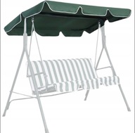 DASZEK DO HUŚTAWKI OGRODOWEJ ZIELONY FALBANY 164X110 CM