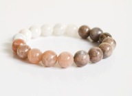 Naturalny KAMIEŃ SŁONECZNY kulka gładka 10mm odcienie bransoletka