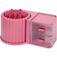 OBROTOWY ORGANIZER NA BIURKO Z SZUFLADKAMI MIEJSCE NA KARTECZKI