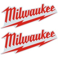 2x Naklejka z logo MILWAUKEE Electric Tools 30 cm, Kolory, Inne Rozmiary