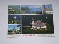 AUSTRIA - zamek Ort na jeziorze Traunsee, Gmunden - pocztówka
