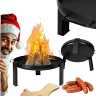 Palenisko ogrodowe stalowe 80 cm Hogar grill ognisko z uchwytami mocne