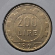 *WŁOCHY [0089]*200 Lirów 1995r. Republika Włoska, Legenda 200 LIRE, Holder