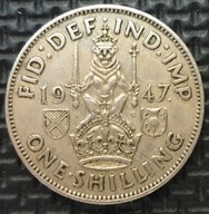 *WIELKA BRYTANIA [0975] *1 SHILLING 1947 George VI *Rewers szkocki
