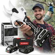 SEKATOR NOŻYCE MOCNE AKUMULATOROWY ELEKTRYCZNY RĘCZNY DO GAŁĘZI NA BATERIE