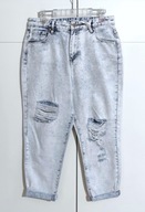 Spodnie Jeansy Z Przetarciami Bawełniane |R. L