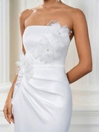 Białe Sukienki z Odkrytymi Ramionami