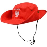 Kapelusz na mecz, uniwersalny bialo-czerwoni