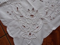 Bawełniany obrus haft wstazeczkowy