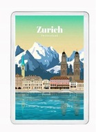 ZURICH SZWAJCARIA magnes pamiątkowy na lodówkę akrylowy