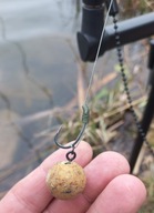 przypon karpiowy slip D-RIG+ wkręt 19mm,hak Fox shank X 2,plecionka 35lb