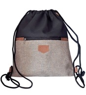 Worek-plecak lniany HABILE design bag z czarnym
