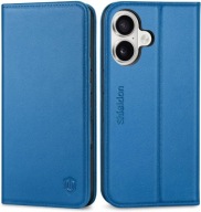Etui z klapką Shieldon do Apple iPhone 16 niebieski