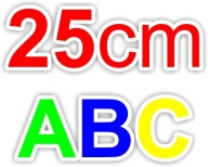 25 cm CYFRY LITERY ODBLASK NAKLEJKI na SAMOCHÓD