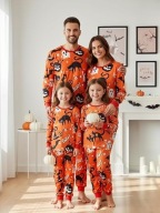 Piżama męska dwuczęściowa - długi rękaw - bluzka + spodnie - Halloween - XL