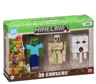 MINECRAFT 3D ERASERS VER. C Figurki Kolekcjonerskie Zestaw 3 szt.