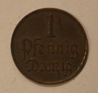 WMG - WOLNE MIASTO GDAŃSK - 1 Pfennig Danzig 1929 rok - ŁADNY