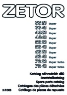Zetor Super 3321....6341...7341 Turbo - katalog części