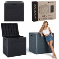 SKRZYNIA OGRODOWA PLASTIKOWA NA ZABAWKI PODUSZKI ZAMYKANA PROSPERPLAST 140L