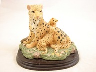 FIGURKA PANTERA I MALCE - LEOPARD FAMILY 13 CM