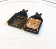 Gniazdo USB na kabel / przewód typ A 4-pin składane