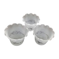 Zestaw 3 secesyjnych kloszy do lamp / żyrandola.