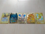 5x karty pokemon metal metalowe ra obelisk dragonite pikachu