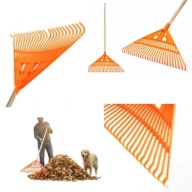 Begris Grabie Ogrodowe 61 cm Tworzywo Mocne z Trzonkiem 182 cm 24 Ząbków