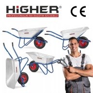 TACZKA OGRODOWA 130L TACZKI DO OGRODU 210KG BUDOWLANE WÓZEK STALOWE