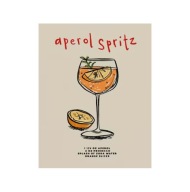 Plakat „Aperol Spritz – Classic Recipe” – Ilustracyjny Plakat Drinkowy