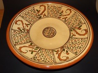 Kamionka Łysa Góra Bolesław Książek talerz patera, PRL, vintage 31,5 cm