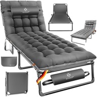 Łóżko polowe KESSER 190 cm x 68 cm szary