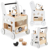 Drewniany Pchacz Chodzik 6w1 Stolik Edukacyjny Sorter Dla Dzieci Mamabrum