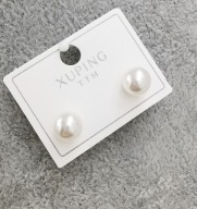 75071 Kolczyki biała ceramika kulka 8 mm