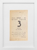 KARTKA Z KALENDARZA 1985-04-03 ORYGINAŁ W RAMCE, PREZENT NA URODZINY